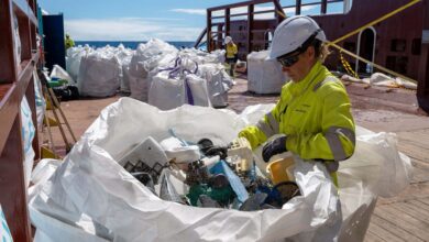 Collected garbage from Great Garbage Patch