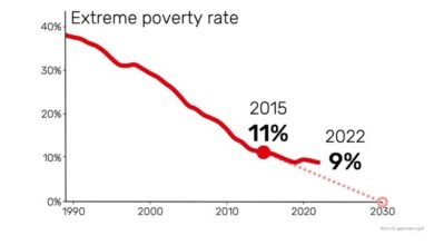 Extreme poverty decline graph