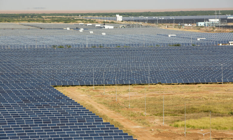 Asia's largest solar power station, the Gujarat Solar Park, in Gujarat, India