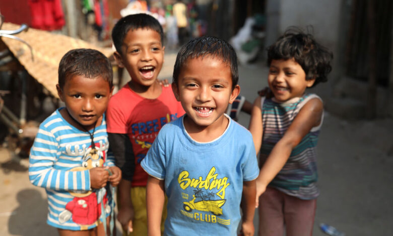 Slum Children In Dhaka, Bangladesh