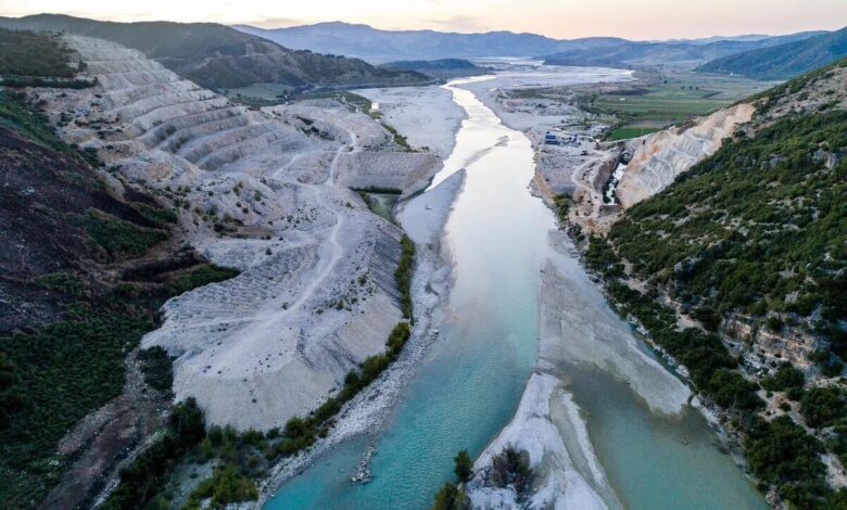 Site of the Kalivac Dam on the Vjosa River in Albania, where Holdfast has funded a major conservation project