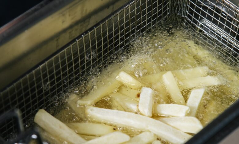 pommes frites in fat