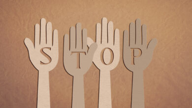 stop gesture.