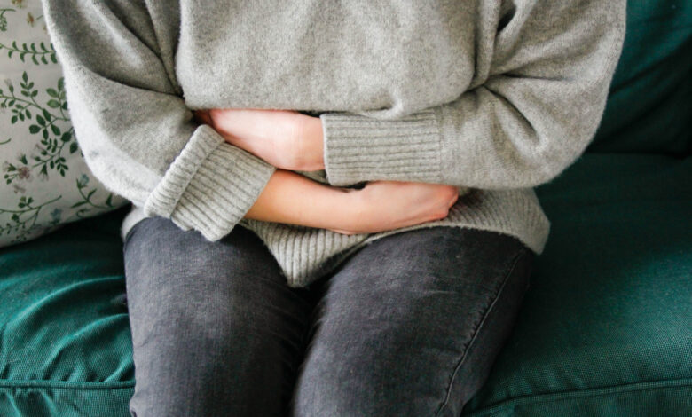 woman with cramps