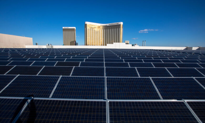 Mandalay Bay Convention Center rooftop solar panels