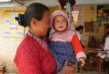 Mother and baby in Nepal