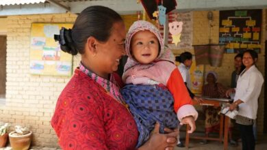 Mother and baby in Nepal