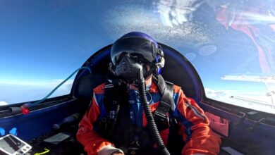 Raphaël Domjan at the controls