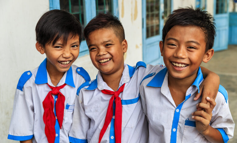 Group of Vietnamese schoolboys, South Vietnam