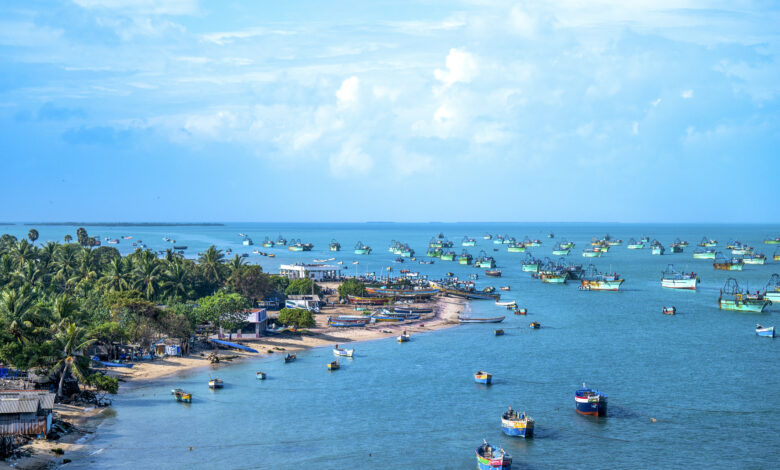 Scenic view of sea against sky,Rameswaram,Tamil Nadu,India