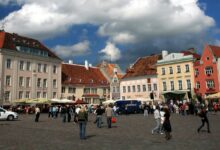 People in Tallin, Estonia