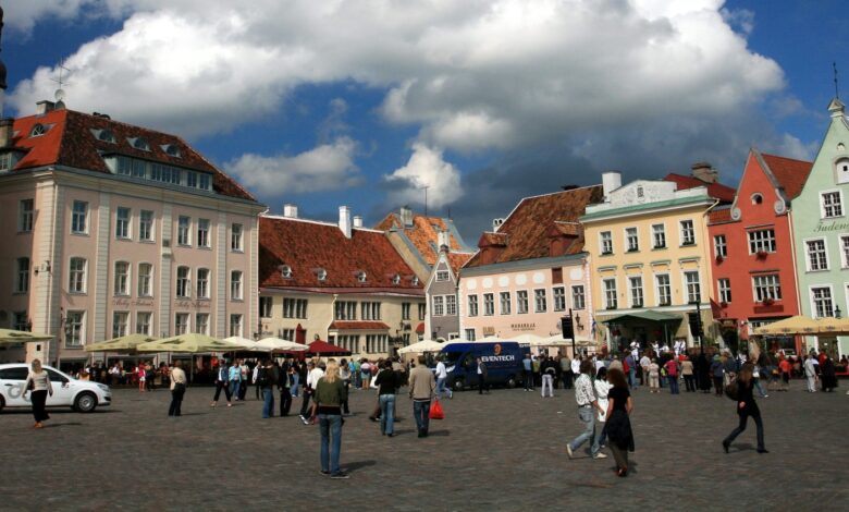 People in Tallin, Estonia