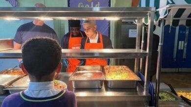 Sadiq Khan visits school to celebrate 100 million school meals milestone