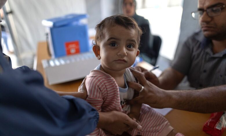 child vaccination Gaza