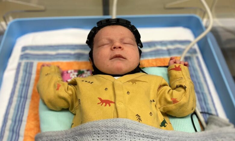 "swimming cap" invention for brain surgery on babies