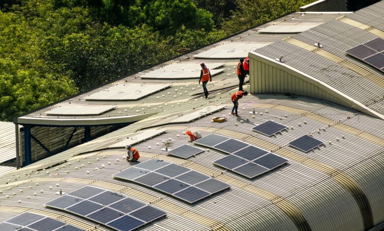Noida metro solar panel installation, India