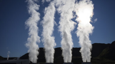 Steam at Hellisheiði Power Station, Iceland