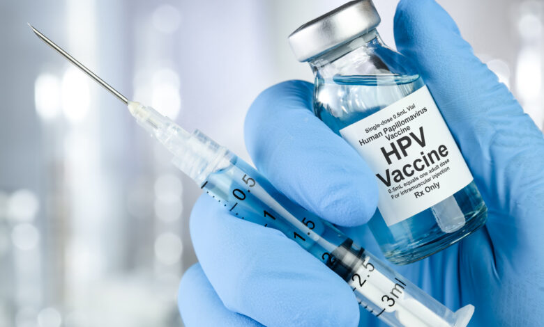 Small drug vial with HPV vaccine