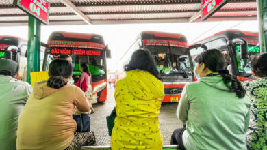 Vietnam, Saigon, Ho Chi Minh ville, bus station