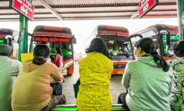 Vietnam, Saigon, Ho Chi Minh ville, bus station