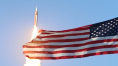 Artemis II ascends from Kennedy Space Center, Florida.