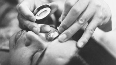 Eye check close up