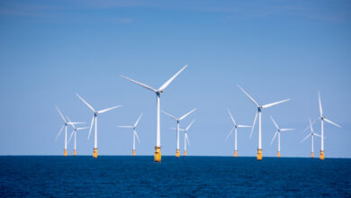 London Array offshore wind park in North Sea