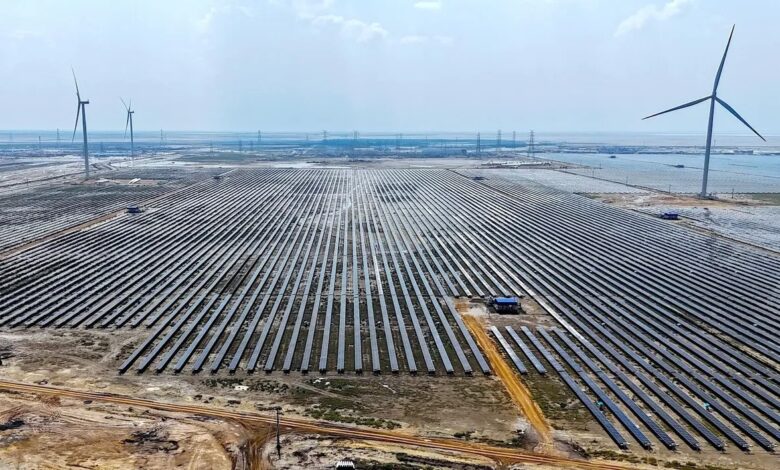 Khavda solar park in India's Rann of Kutch salt marsh