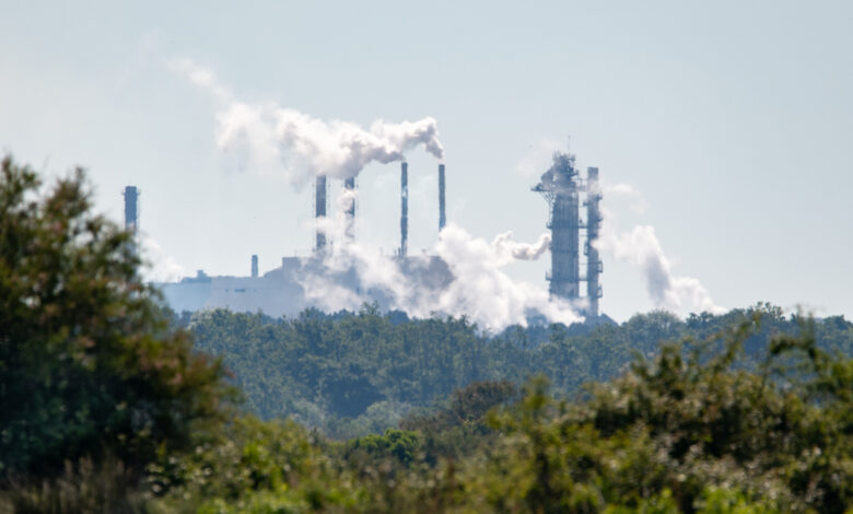 Industrial Plant with Steam Emissions