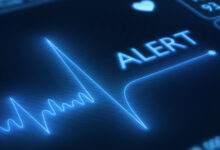Flat line alert on heart monitor