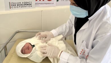 Midwife in action in Afghanistan